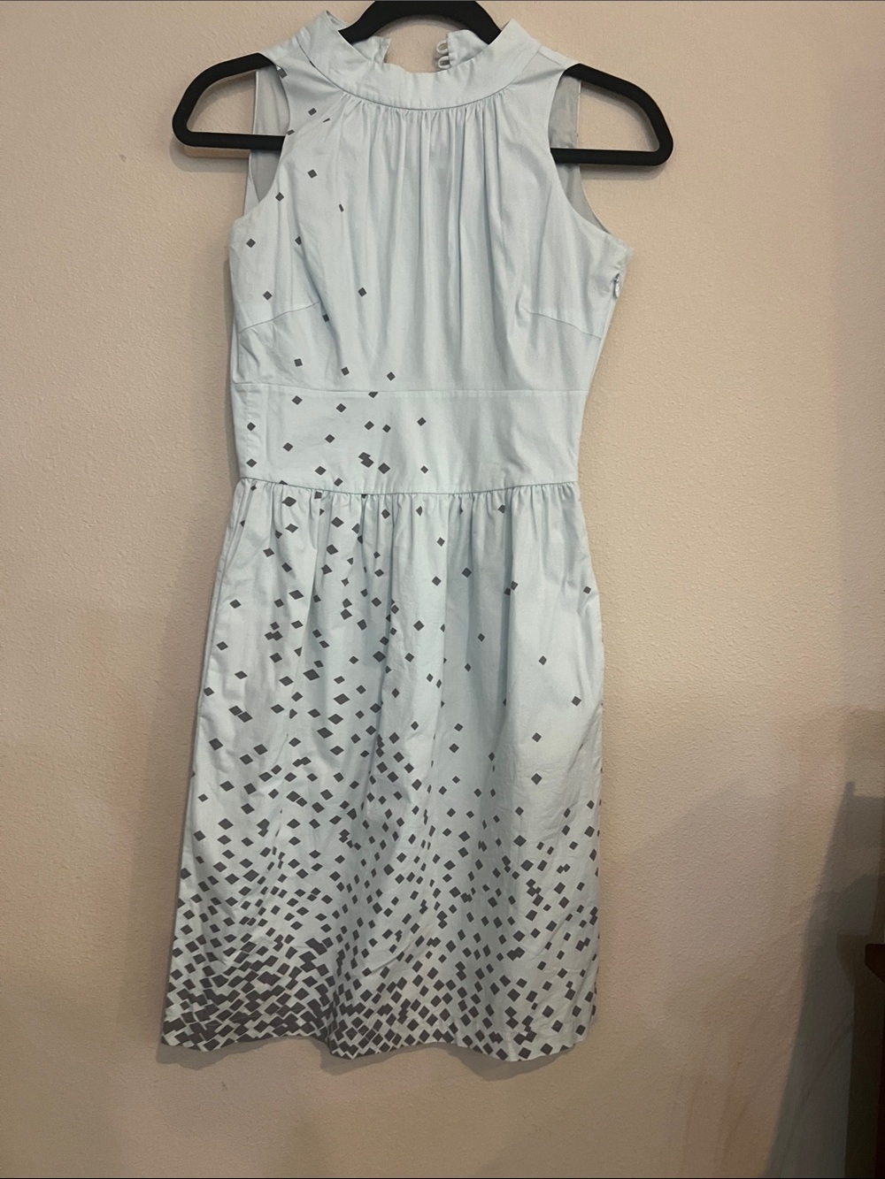 Girls from Savor 
Light Blue Sleeveless Printed A-Line Dress